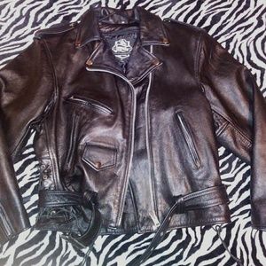 Women's Longrider leather biker jacket